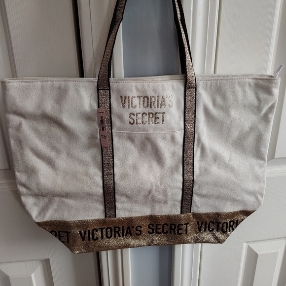 Victoria Secret Love Victoria Canvas Tote Bag - Picture 6 of 12